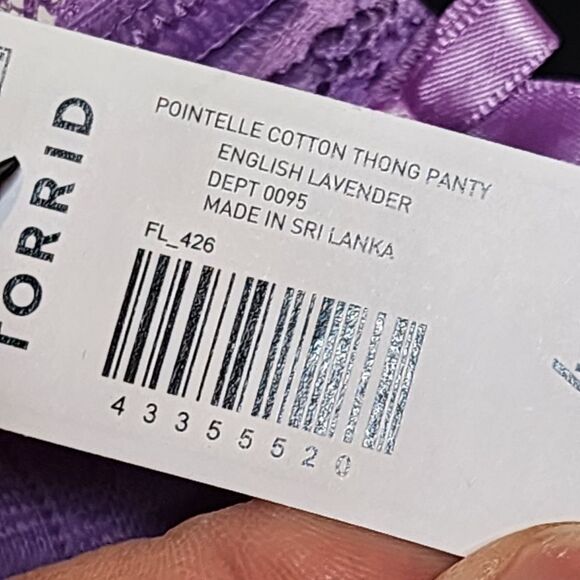 4X 26W Torrid Pink Pointelle High Neck Crop Tank Purple Thong Set Loungewear - Picture 9 of 10